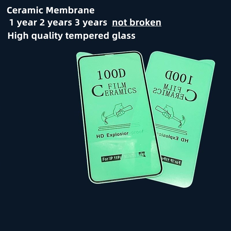 Pelindung Layar Tempered Glass HD Keramik 100D Untuk iphone 13 12 11 Pro Max 13 12 Mini X XS XR XS Max 6 7 8 Plus