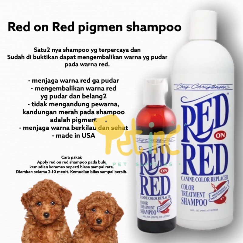 Chris cristenshen red on red shampoo for dog