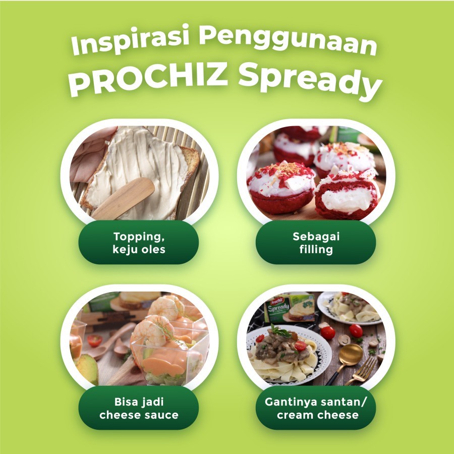 CHEDDAR CHEESE OLESAN PROCHIZ SPREADY 160GR KEJU CEDAR SPREAD HALAL