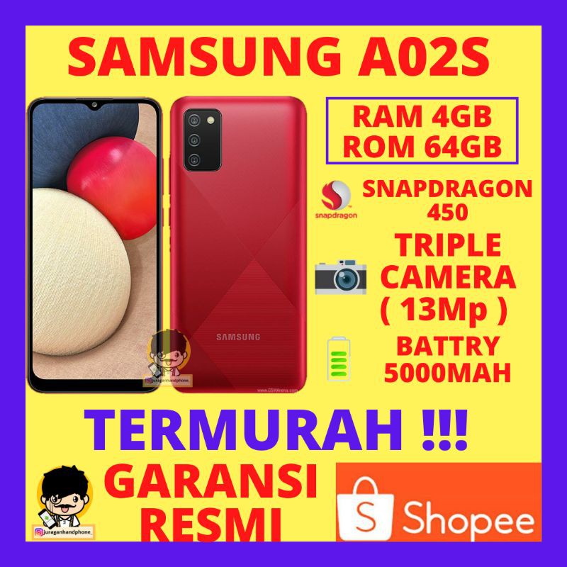 Samsung A02s Ram 4 64 Dan 3 32 Garansi Resmi Sein Hp Samsung Ram 4gb Internal 64gb Murah Samsung Shopee Indonesia