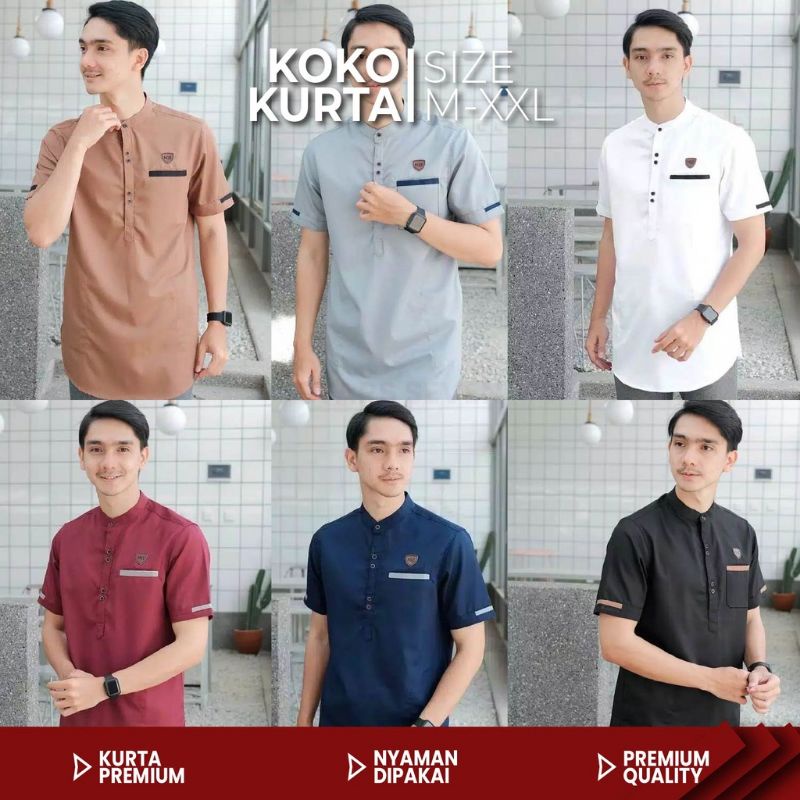 KOKO KURTA DEWASA LENGAN PENDEK ADEM BAHAN KURTA TOYOBO||BISA COD BAYAR DI TEMPAT