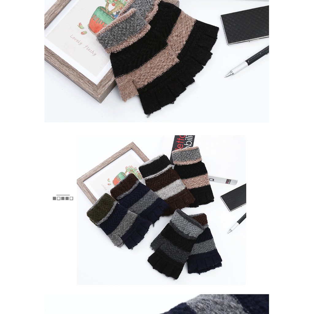 KN-02H half finger sarung tangan musim dingin winter gloves rajut
