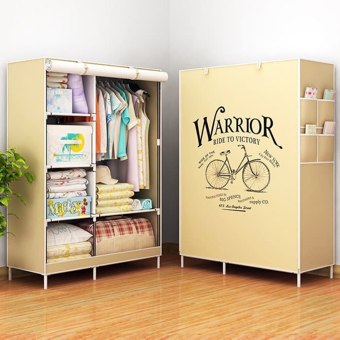 Multifunction Wardrobe lemari pakaian rak baju lemari portable lemari portable mini lemari portable
