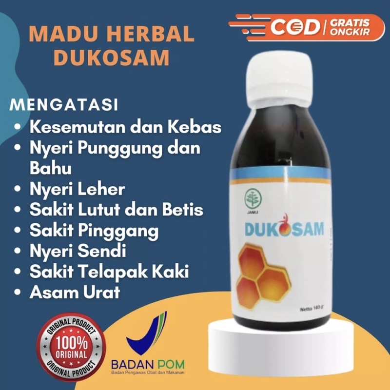 DUKOSAM ASLI OBAT KOLESTROL ASAM URAT DARI BAHAN HERBAL MADU ASLI MADU HERBAL AMPUH 100% ORIGINAL