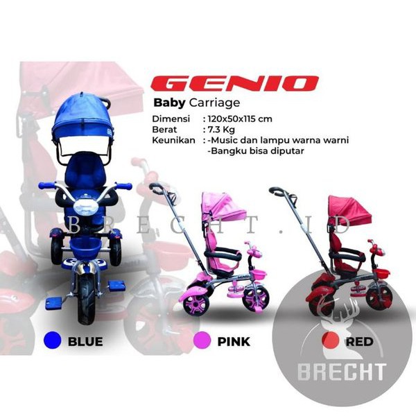 Sepeda Roda Tiga Merk Genio Sepeda Anak Tricycle