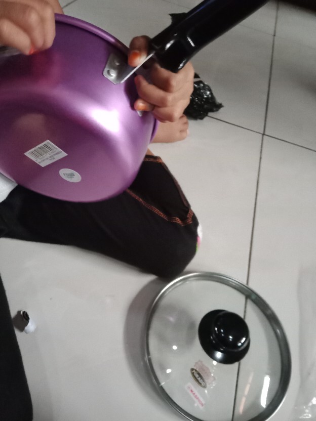 Maspion Panci New Primero Single Handle Tutup Kaca 16 Cm Ungu - Aluminium