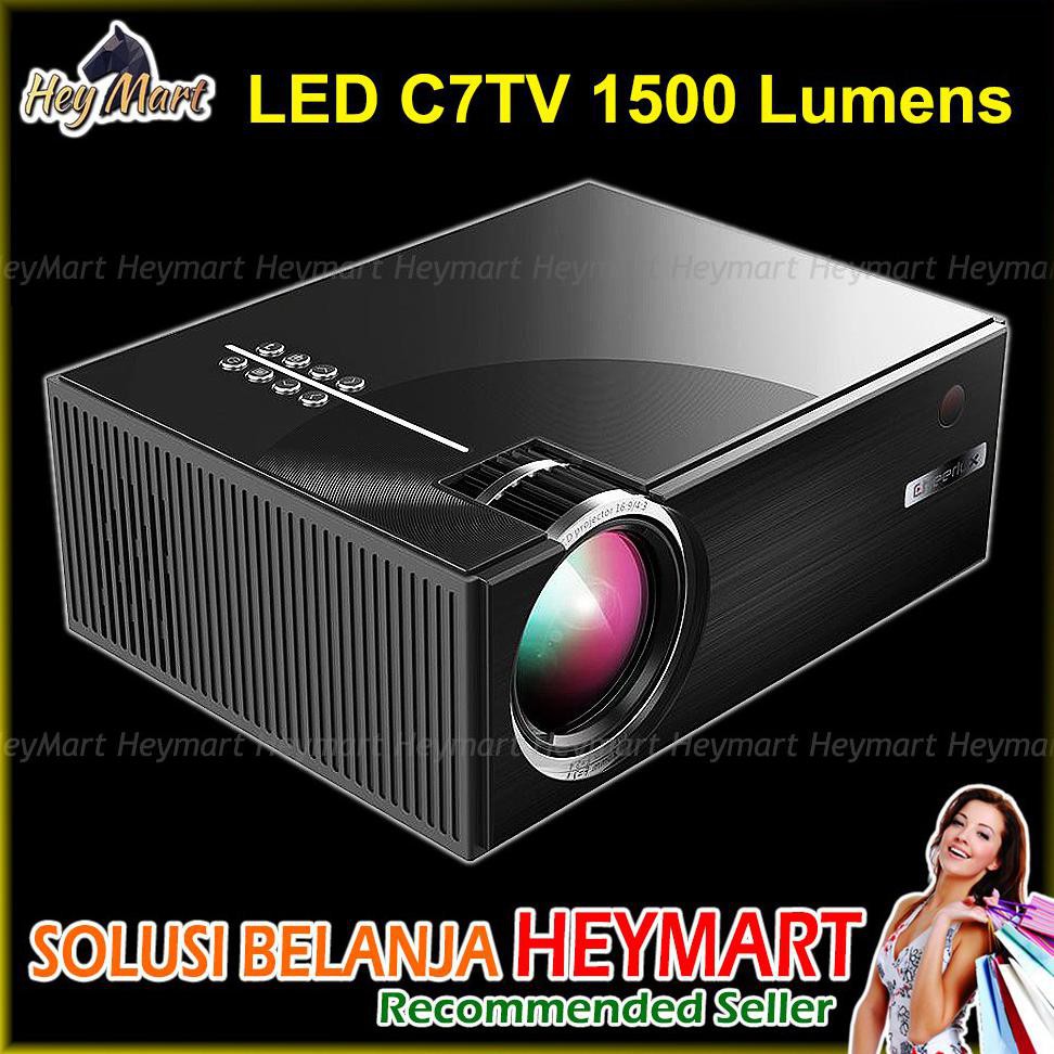 LJP Mini Projector LED C7TV Infokus TV Tuner - Proyektor Infocus Nobar Bola VS C6 UC46