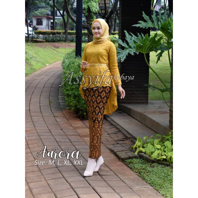 Kiranaol- Stelan kebaya brukat aurora/kebaya brukat pinguin/set kebaya brukat mix plisket panjang / Kebaya Wisuda / Kebaya Brukat Pesta / Kebaya Lamaran / Set Kebaya By Kiranaol-1