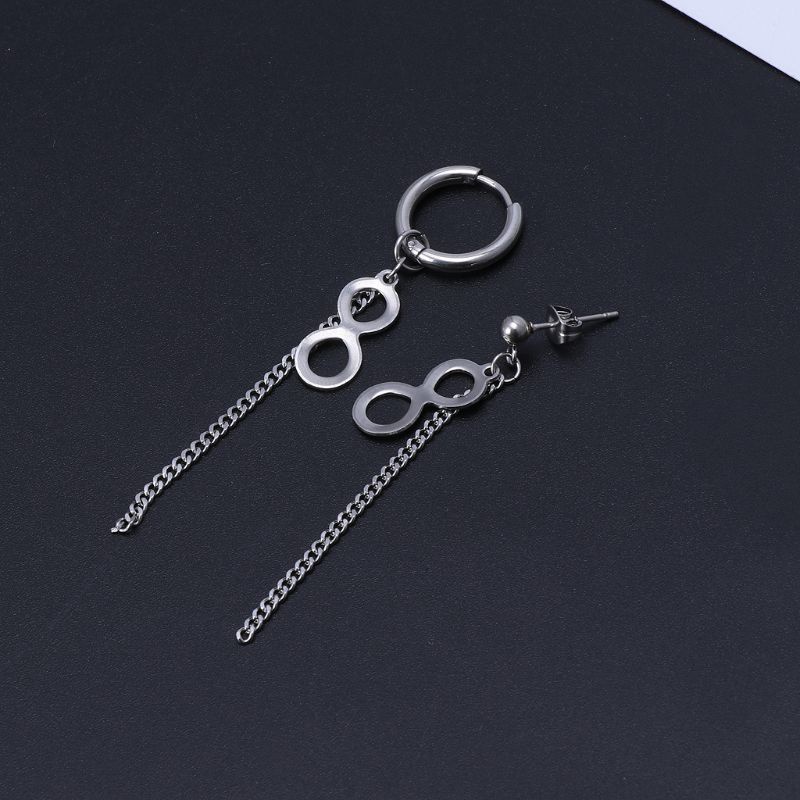 SIY  KPOP Bangtan Boys Infinity 8  Pendant Titanium Tassel Earrings Korean Jewelry