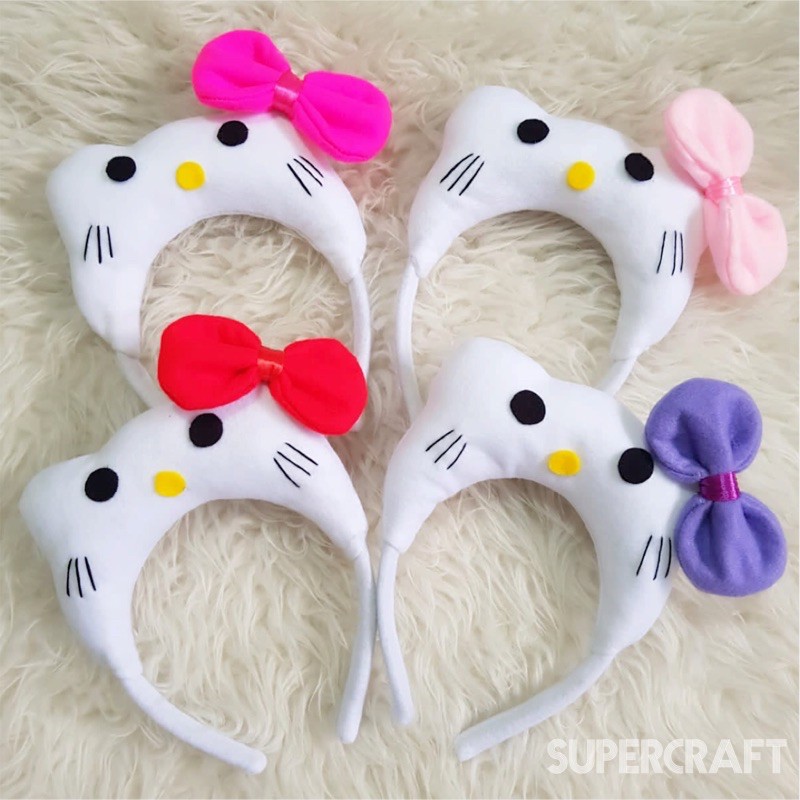 Bando HelloKitty Pita hello kitty Aksesoris HK Lovers Bando kucing Cosplay Hellokitty kostum HK