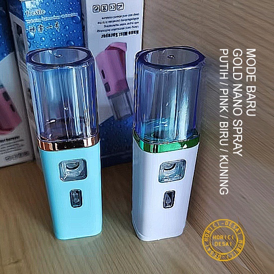 Mode Baru Gold Nano Spray Pelembab Wajah Handheld USB Semprotan Nano