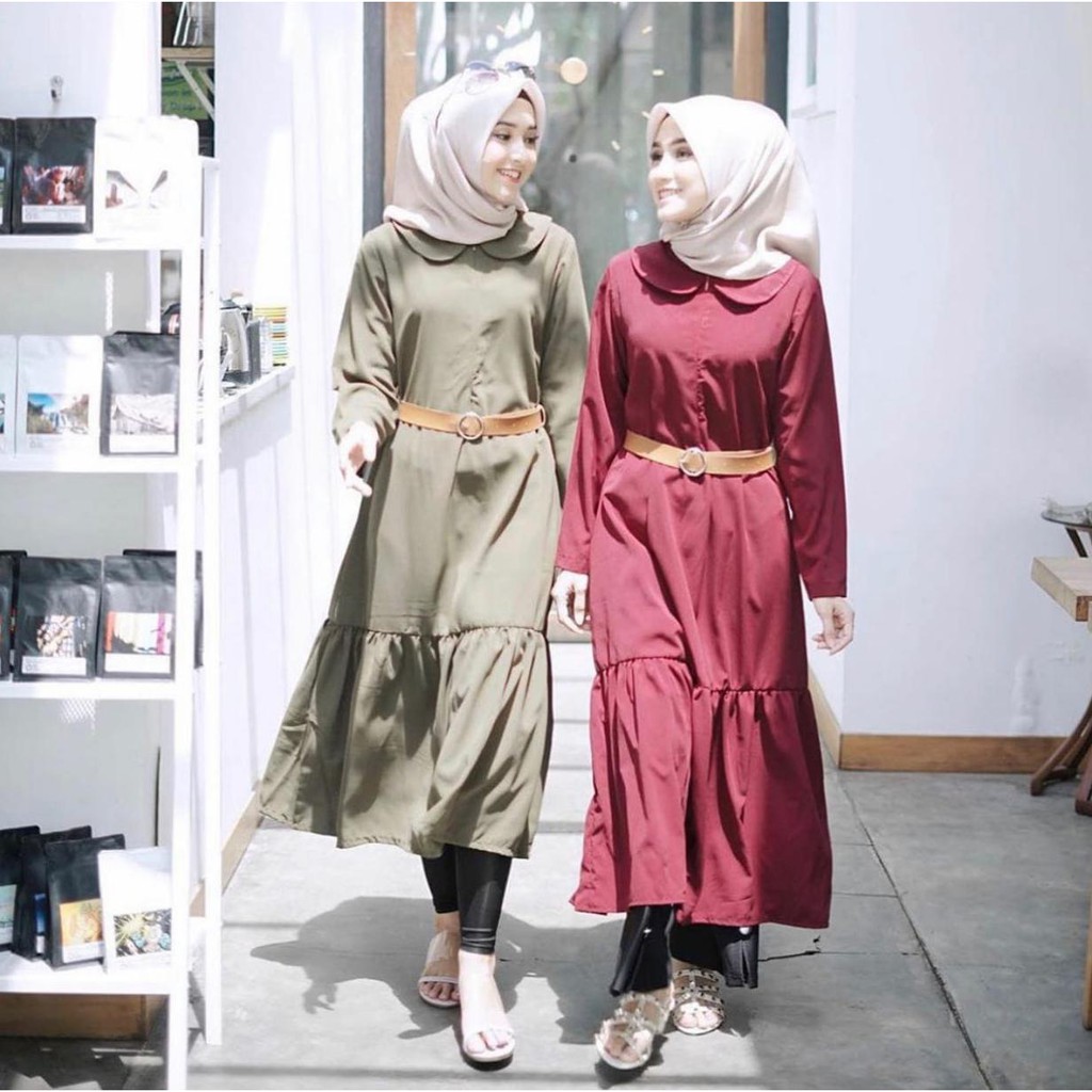 1KG MUAT 5PCS | (FREE BELT) PAULA TUNIK BASIC DAILY POLOS PREMIUM HITS SELEBGRAM FASHION MUSLIMAH