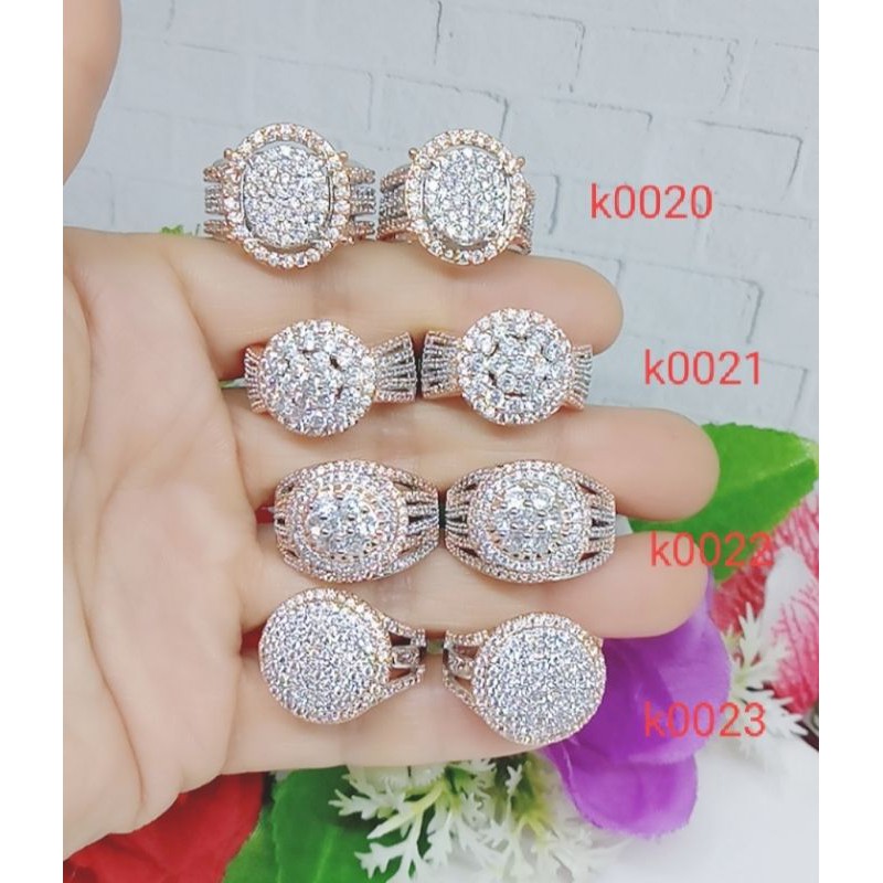 Cincin xuping kombinasi permata full k0020-0023