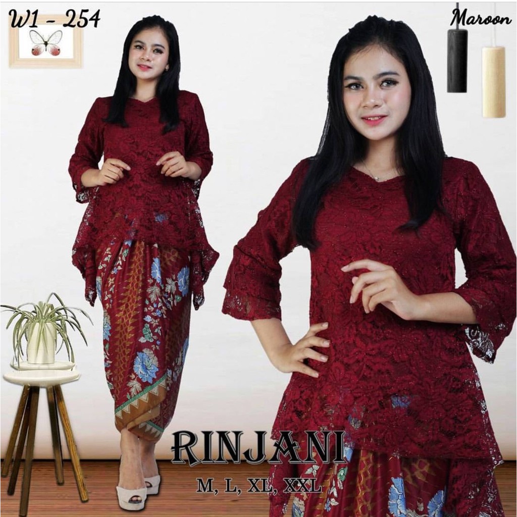 PROMO!!! KEBAYA BROKAT RINJANI/KEBAYA BROKAT/KEBAYA BROKAT MODERN/KEBAYA KONDANGAN/KEBAYA RINJANI