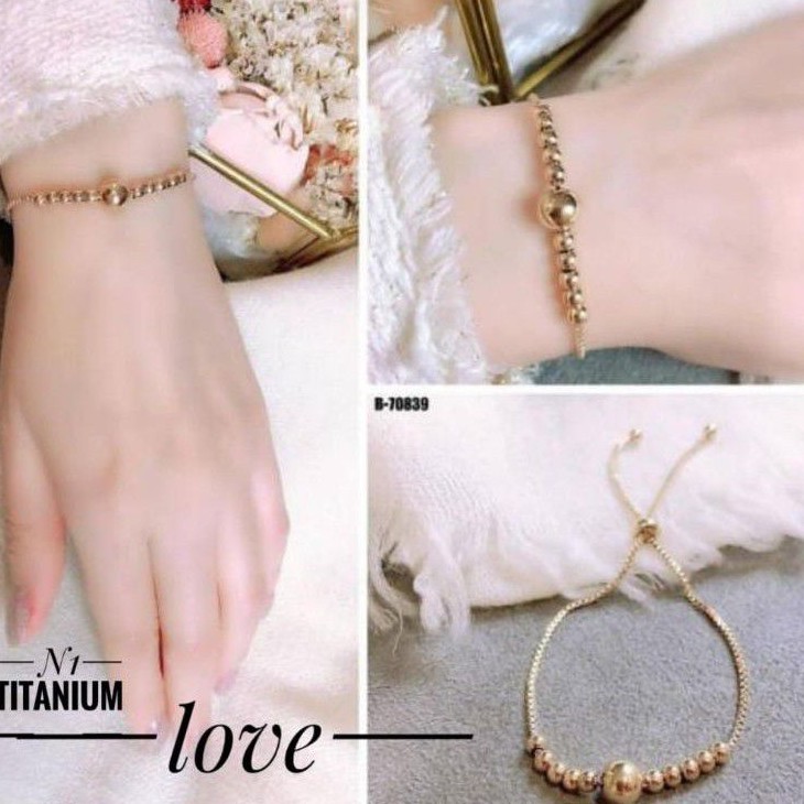 Titanium Perhiasan Gelang Serut R212