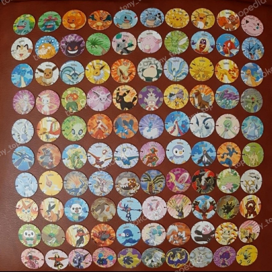 Pokemon Coin Tazos Spin Chiki Ball 2021 Mainan Anak Jadul Bisa Pilih 