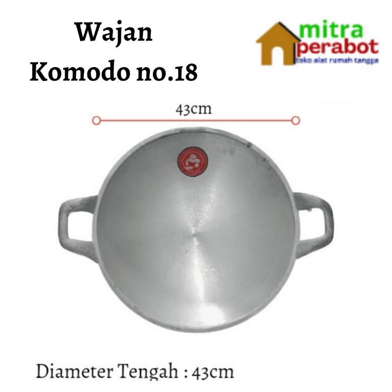 Wajan Komodo 43 cm kuali komodo penggorengan komodo
