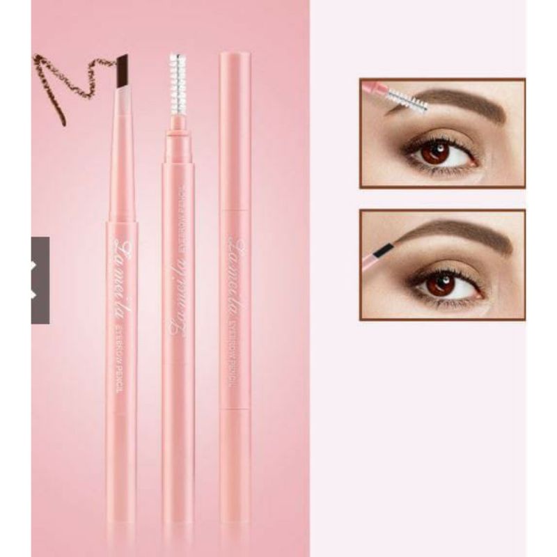 LA- Pensil Alis 7 Warna Double Head Waterproof And Long Lasting (Pink).Ls 2013