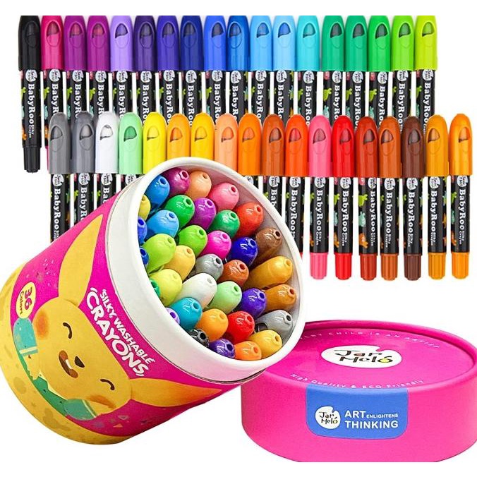 

(BISA COD) Joan Miro Babyroo Silky Crayon 36 color oil pastel Krayon CUCI GUDANG Kode 1242