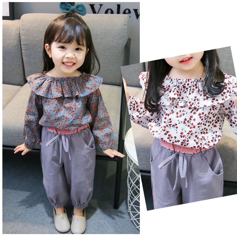 BAJU SETELAN ANAK PEREMPUAN / BAJU SETELAN BAYI PEREMPUAN MOTIF BUNGA IMPORT HIGH QUALITY 0-7TAHUN