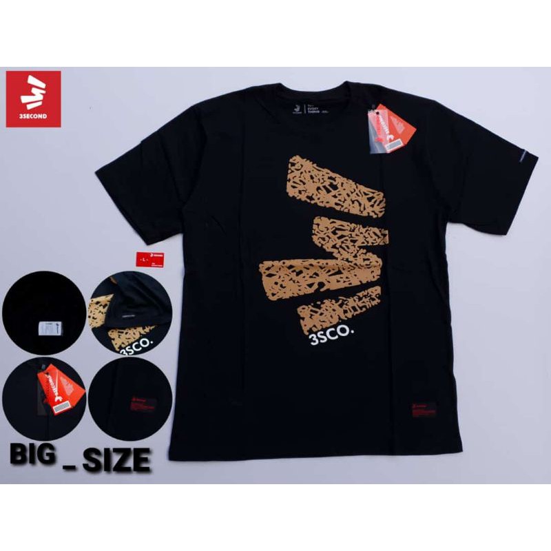Kaos Distro 3second Jumbo / Big Size (XXL-XXXL)