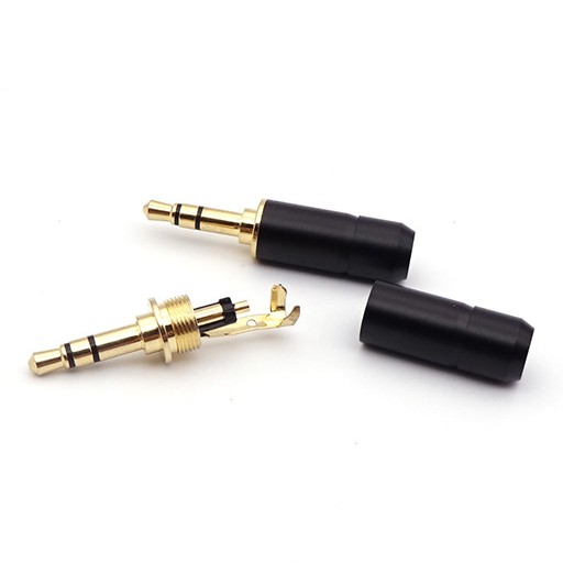 1pcs Pure copper 3.5mm plug stereo Earphone earbuds upgrade cable audio in-line type 3.5 plug pin