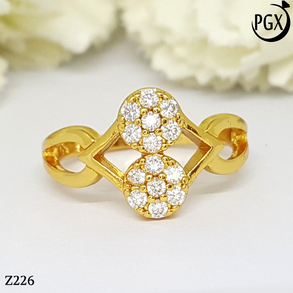 PGX Cincin Xuping Wanita Lapis Emas Aksesoris Perhiasan Fashion Premium - Z226