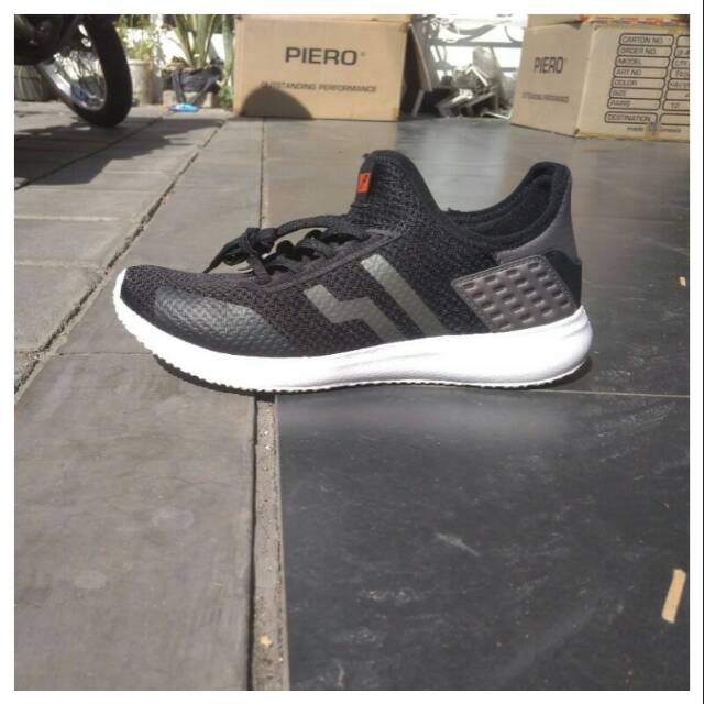 FREE TAS PIERO PIERO NEBULA PX 1 EVO BLACK GREY SEPATU ORIGINAL SNEAKERS LIFESTYLE RUNNING SNEAKER