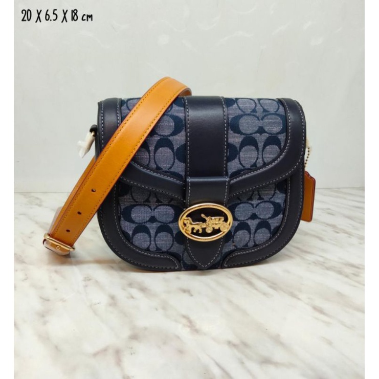 Coach Georgie Saddle Bag Denim