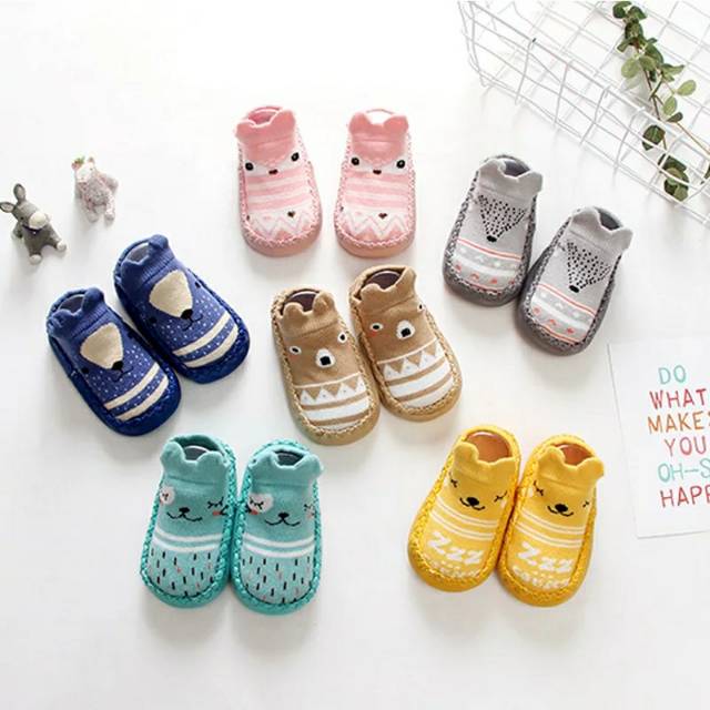 Pattern Moccasins Sepatu Bayi Prewalker Kaos Kaki Anak Import