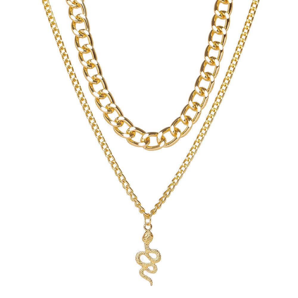 Nanas Ular Kalung Wanita Emas Perhiasan Aksesoris Ular Liontin Perhiasan Menarik Hadiah Hari Valentine Liontin Kalung