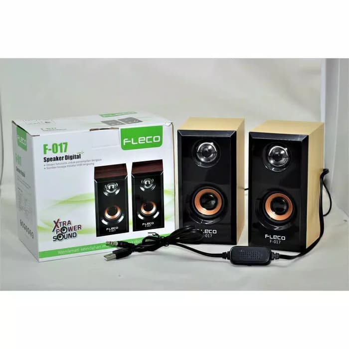 Speaker Aktif Portable Fleco F-017/F-026/F-530 - Speaker Komputer Super Bass - Speaker Audio PC / HP / TV / Laptop BISA COD