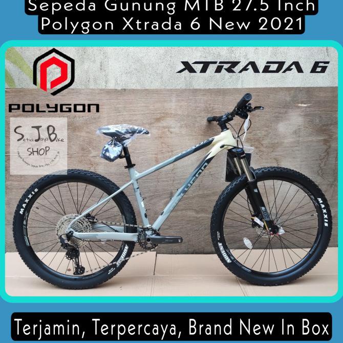 Khusus Gojek/Grab Sepeda Gunung Mtb 27.5 Inch Polygon Xtrada 6 2021 - Cream Grey Ta, M (18)