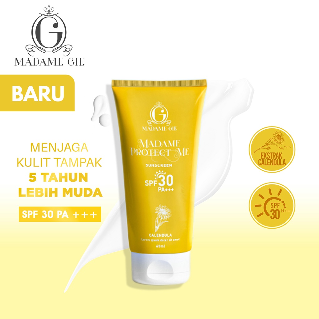 *galerybeautysemarang* Madame Gie Madame Protect Me Sunscreen SPF 30 PA +++ With Calendula - Skincare Sunblock