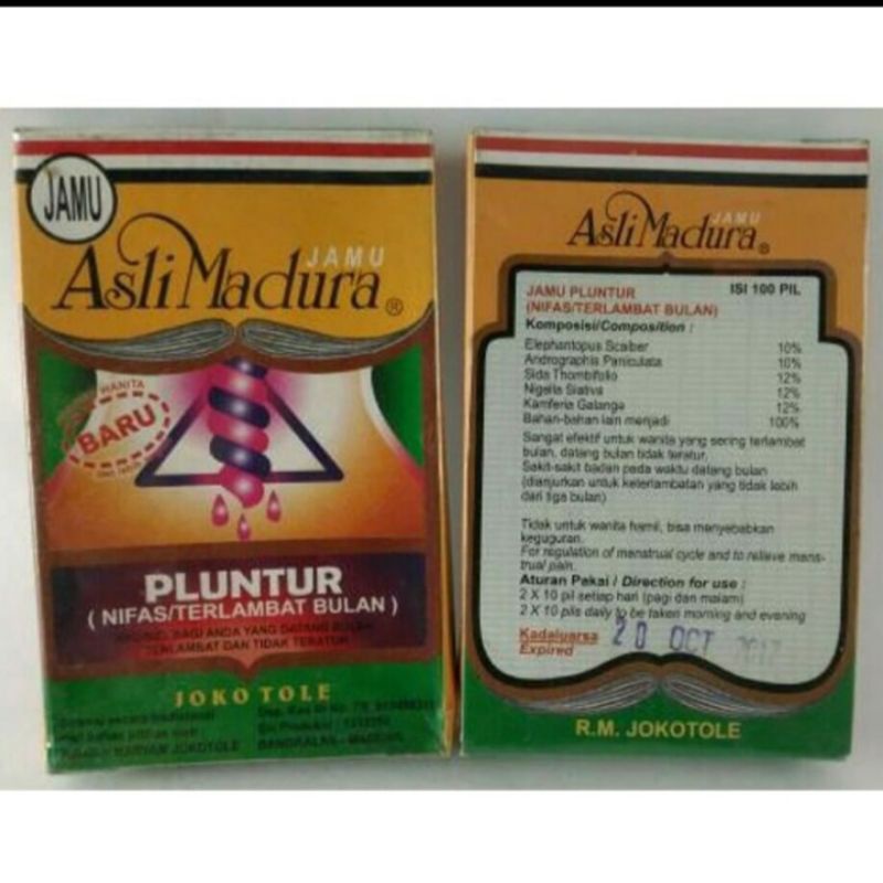 JAMU NIFAS / PELUNTUR PIL JOKO TOLE UNTUK LANCAR HAID
