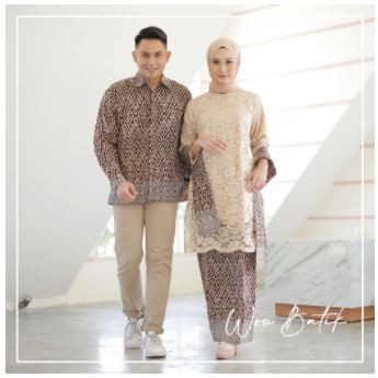 [FREE SELENDANG] WOU BATIK COUPLE LASKITA BROKAT PREMIUM -Modern Batik couple Sarimbit Brokat-