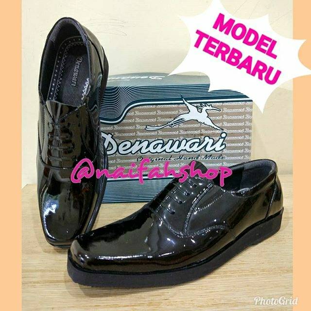Sepatu PDH Laki-laki Denawari Flat Pendek