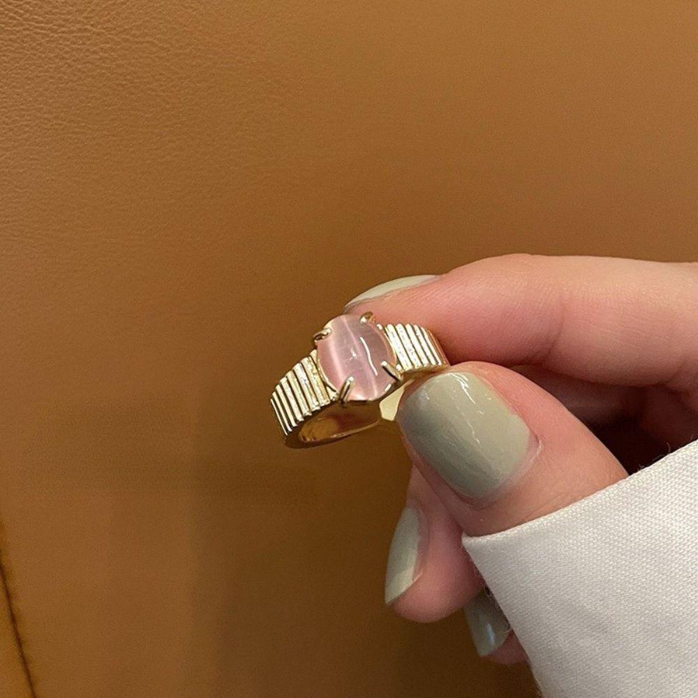Mxbeauty Finger Ring Pink Ins Pesta Pernikahan Temperamen Adjustable Gaya Korea Ring