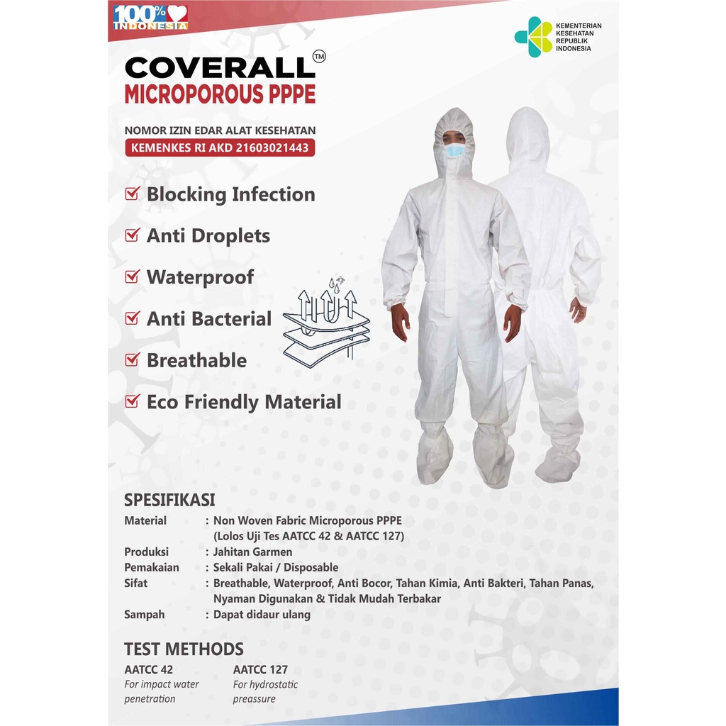 apd hazmat coverall microporous non seal