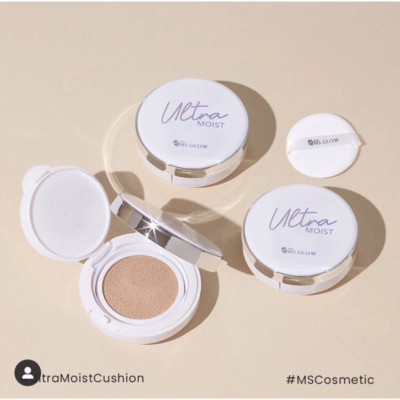 MS GLOW ULTRA MOIST CUSHION LIGHT MEDIUM / BEDAK CUSHION MS GLOW ORIGINAL