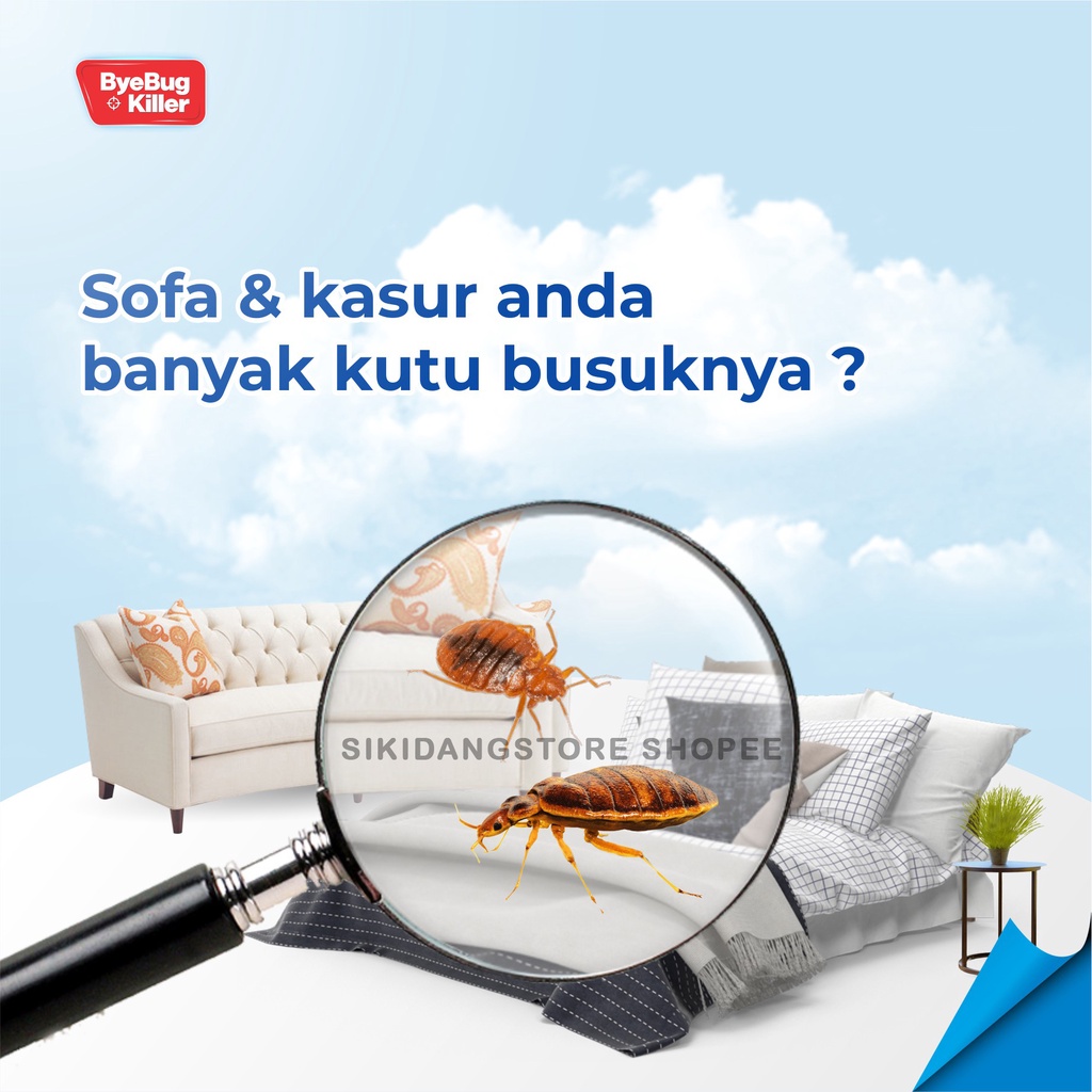 ByeBugKiller Pembasmi Kutu Kasur, Kutu Busuk, Tungau Siap Pakai Bahan Alami