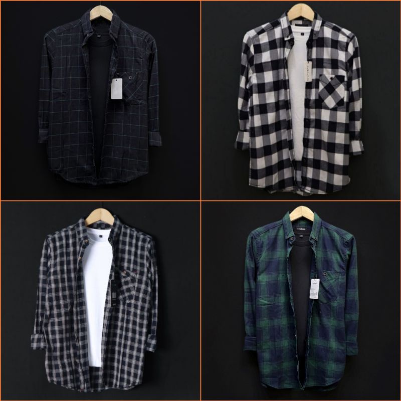 Kemeja flanel pria import distro lengan panjang premium kemeja flanel wanita ootd flanel kotak unisek kemeja flanel lengan panjang pria dan wanita premium