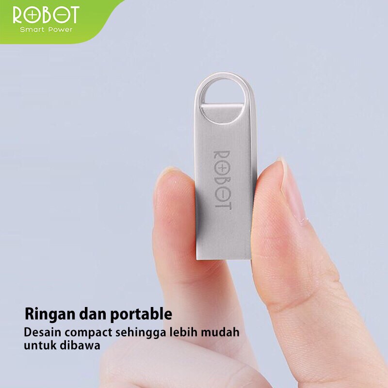 RO BOT RF 4GB,8GB,16GB,32GB Silver Flashdisk Flash Drive USB High Transmission - Garansi 1 Tahun