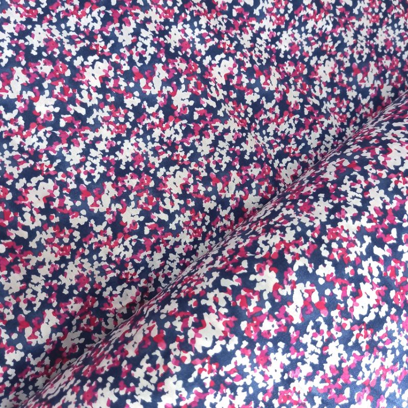 kain katun jepang tokai senko motif mix abstract - navy ungu