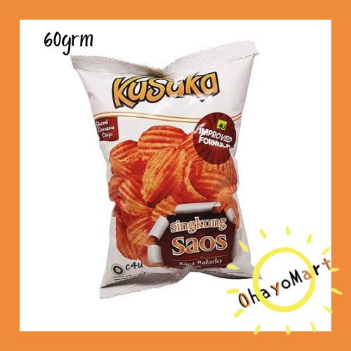 Kusuka keripik Singkong Lapis Saos Balado Kecil / Glazed Cassava 60grm