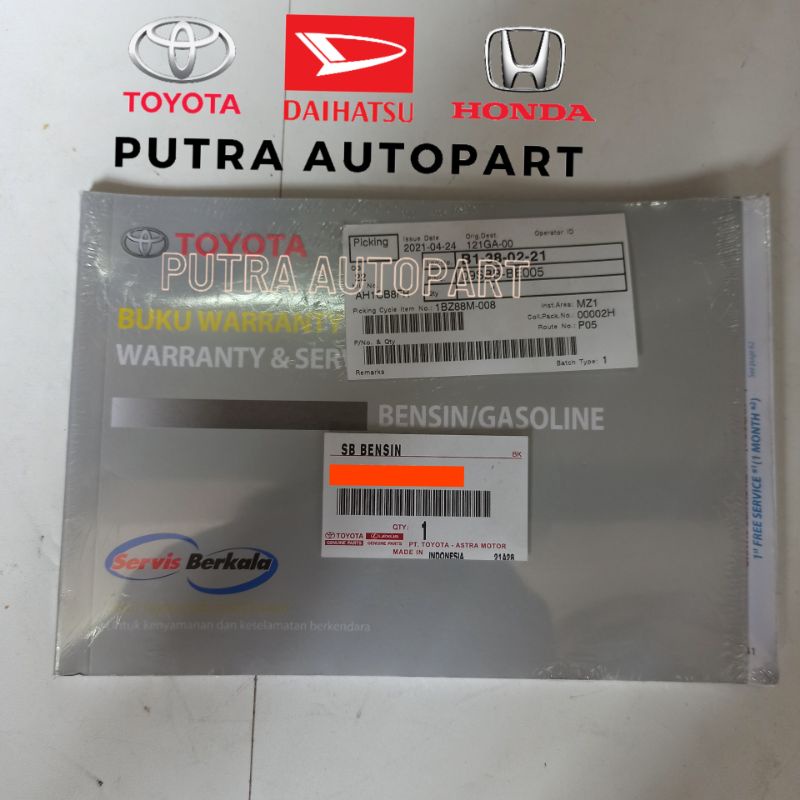 buku servis mobil toyota bensin buat semua tipe bensin original toyota