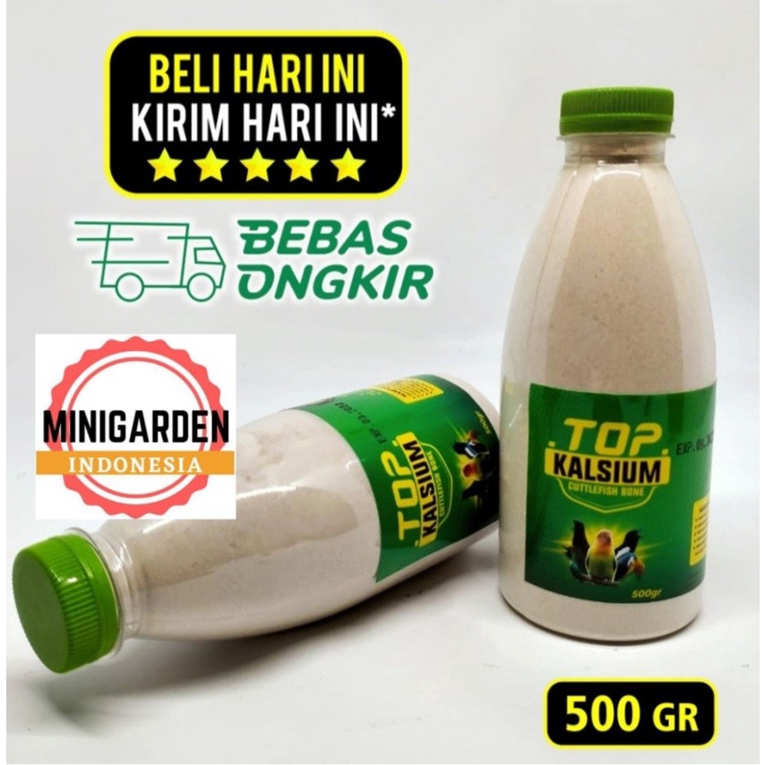 TOP KALSIUM VITAMIN BURUNG 500 gram cuttle fish bone tepung sotong