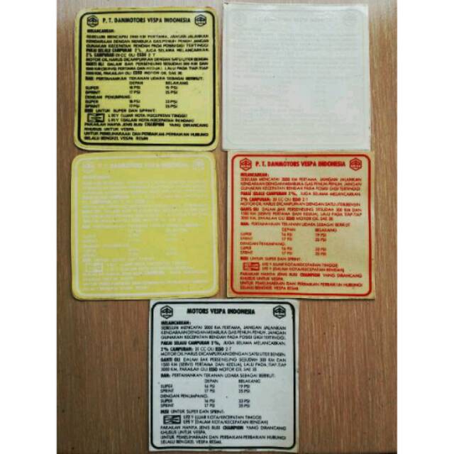 Stiker vespa super sprint