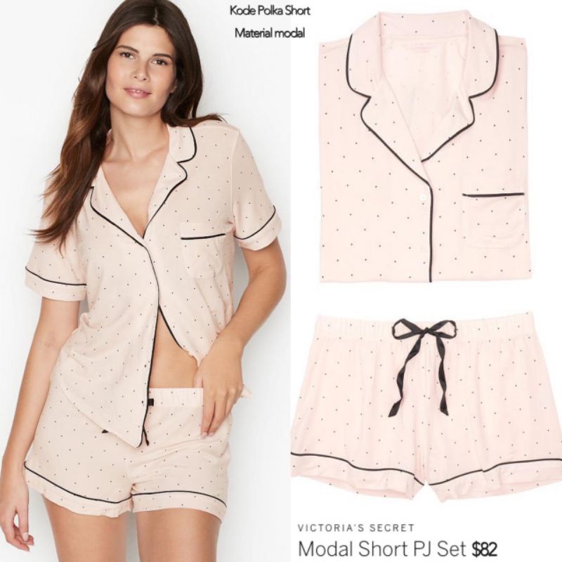 Victoria Secret - Modal short pajamas set / Piyama Panjamas set wanita pendek by Victoria’s Secret