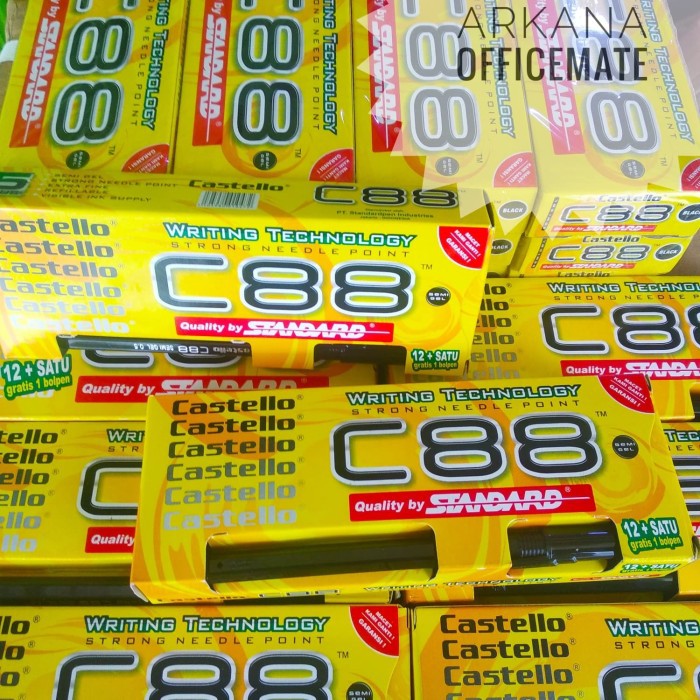 

Pulpen 0.5MM Hitam C88 Standard Per Pack isi 13
